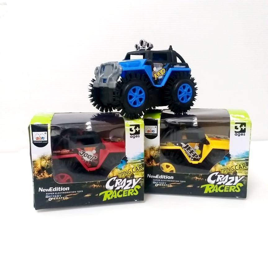 รถถัง รถตีลังกา Tipping Car ใส่ถ่าน วิ่งได้ ตีลังกา ได้  เด็ก ๆ  ชอบแน่นอน ราคาถูก 14