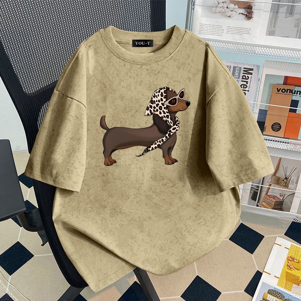 Top.basic 🔥 เสื้อสีดํา ผู้หญิงT-shirtพิมพ์ลาย 