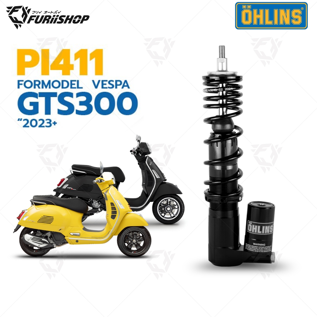 โช้คหน้า ohlins รหัส PI 411 For Vespa GTS 300 2023-24