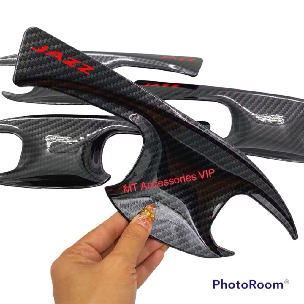 Honda Jazz ปี2014-2025 ลายแคฟล่าโลโก้แดง เบ้ากันรอย ครอบมือจับ ครอบฝาถัง ลูกค้าแยกชื้อได้ค่ะ - รูปที่ 6