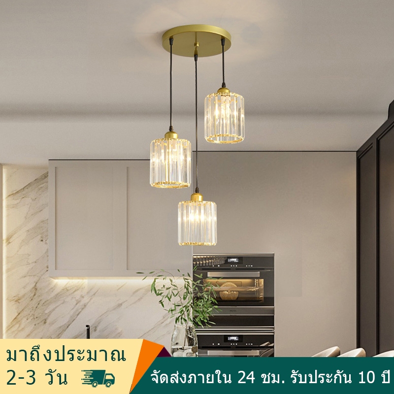 โคมไฟระย้าคริสตัลสไตล์นอร์ดิกโมเดิร์น ไฟตกแต่งบันได ขั้วหลอดไฟ E27 เหมาะสำหรับบันได ไฟห้องนอน ไฟห้องนั่งเล่น