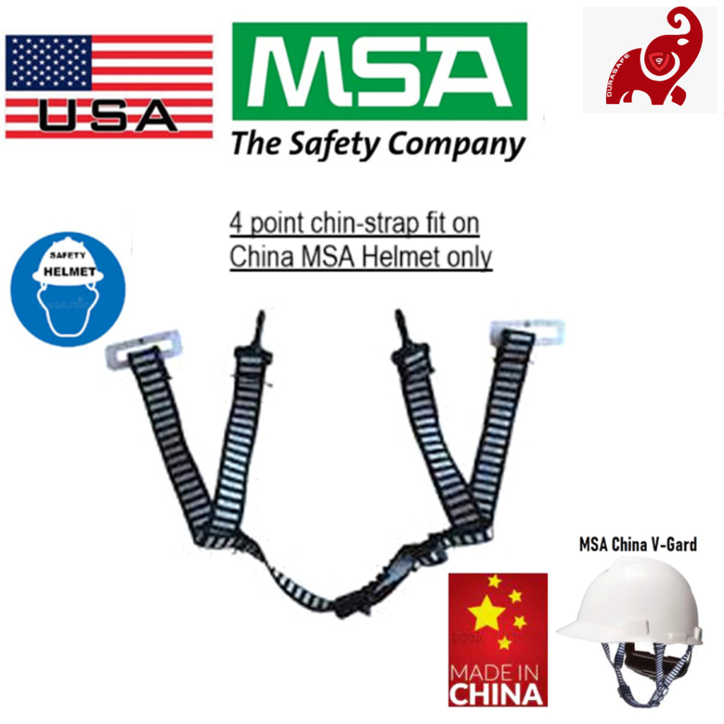 MSA 10221259 Chinstrap,V-Gard,4point สายรัดคางหมวก 4 จุด
