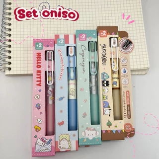 Oniso x Sanrio ปากกาเจล 9133 ลิขสิทธิ์แท้ สีน้ำเงิน 0.5 มม. หมึกกันน้ำ Kitty/Hapidanbui/Marumofubi