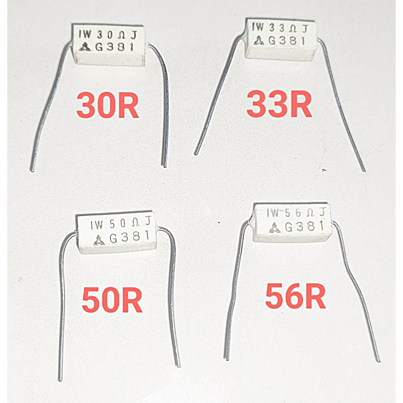 (1ตัว) 30R 33R 50R 56R 1Watt Cement Resistor Rกระเบื้อง 5% เลือกสินค้า