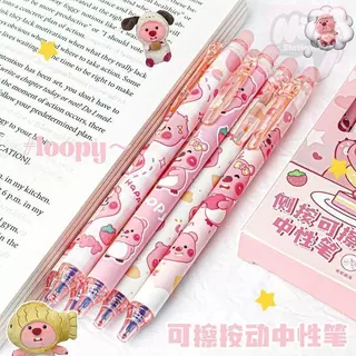 Kapibara Blue Erasable Pen ปากกาเจลกดความร้อนนักเรียน High-value Magic Eraser Press Pen ปากกา ลบได้