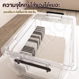 NeatBox กล่องเก็บของ กล่องพลาสติก กล่องเก็บของอเนกประสงค์ กล่องเก็บของพลาสติกมีล้อ โปร่งใส เก็บเสื้อผ้า ได้เก็บของเล่น