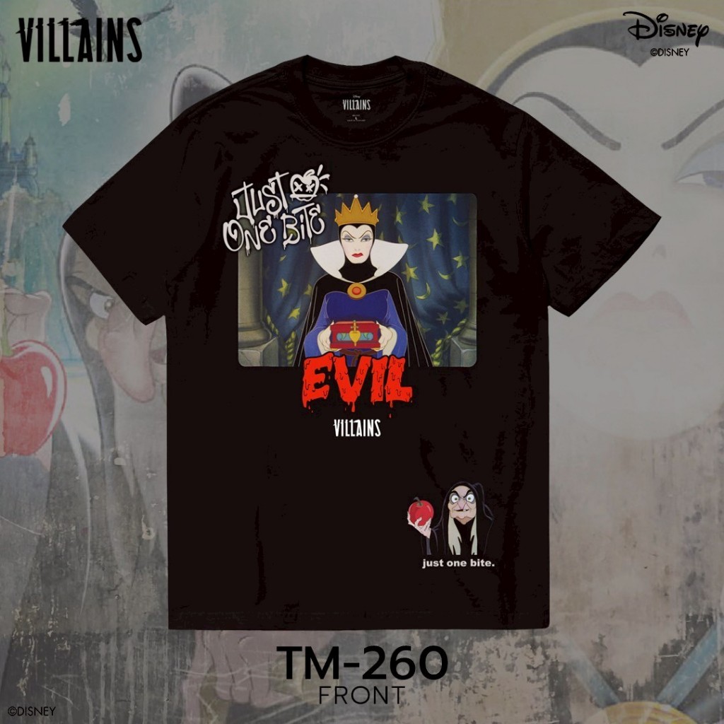 Power 7 Shop เสื้อยืดการ์ตูน "Evil Queen" ลิขสิทธิ์แท้ DISNEY (TM-260)