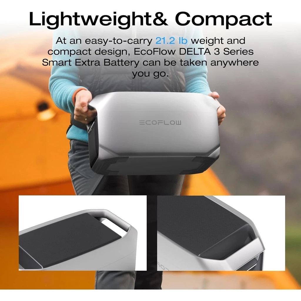 EcoFlow DELTA 3 Series Smart Extra Battery 1024Wh LiFePO4 For DELTA 3,DELTA 3 Plus,DELTA 3 1500