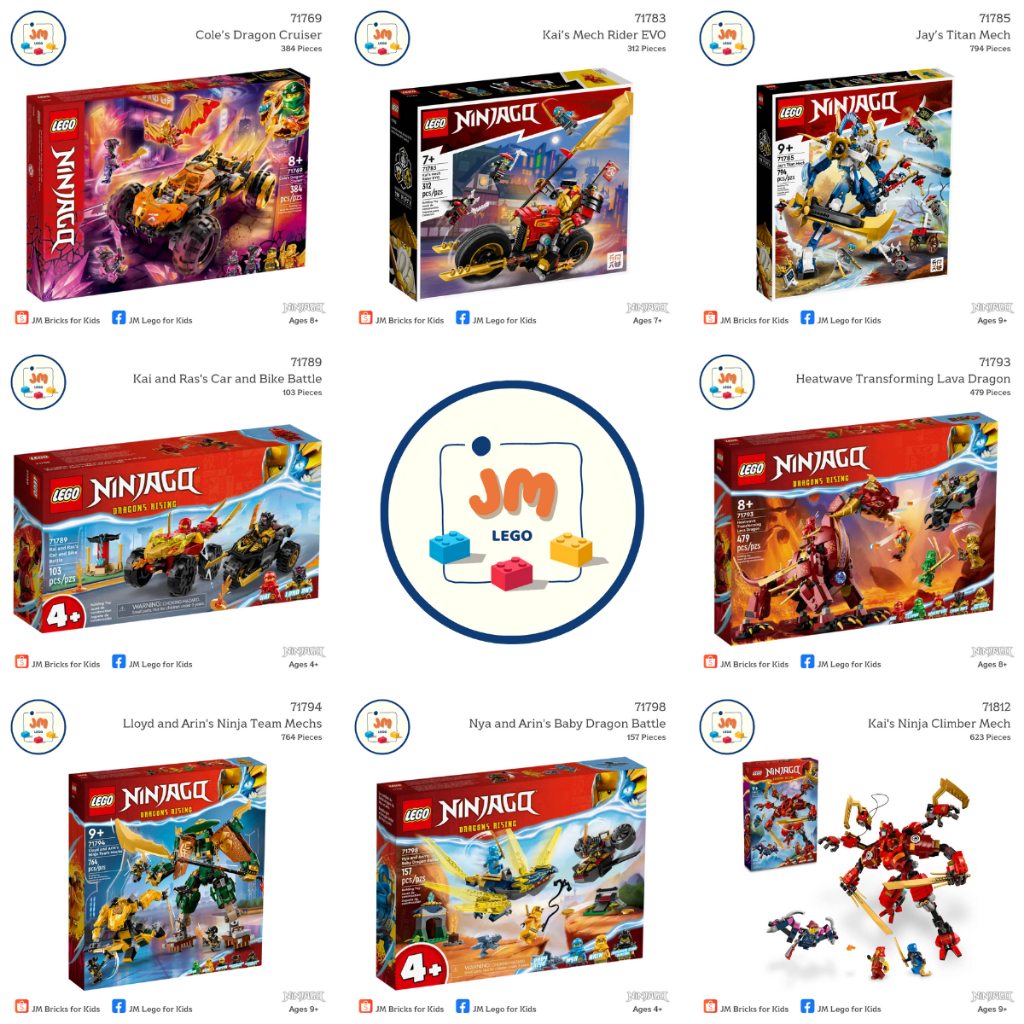 LEGO Ninjago 71769 71783 71785 71789 71793 71794 71798 71812 71827