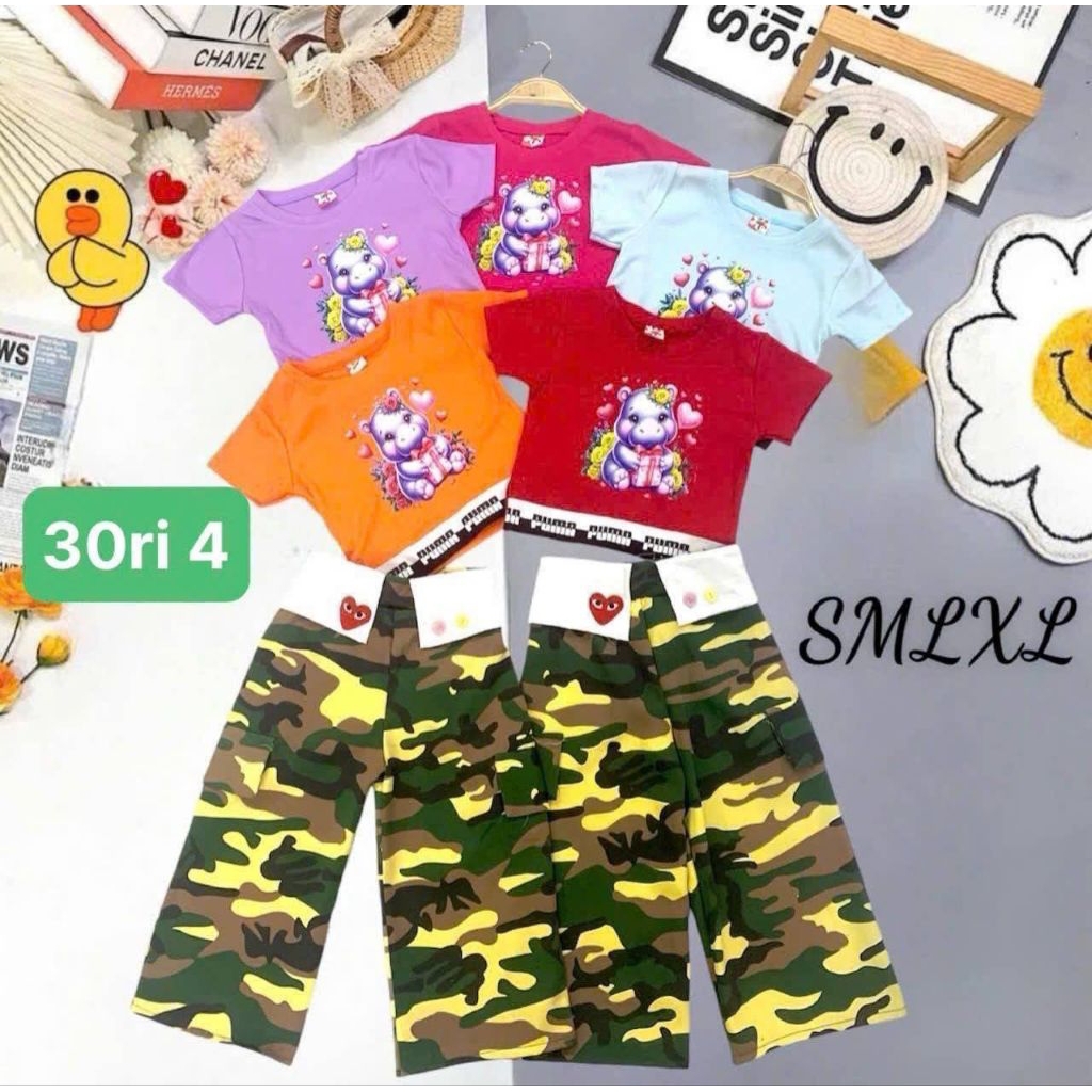 ชุดเซ็ทแฟชั่นเด็ก 2/5ปี ผ้าเปลือกไม้ พร้อมส่ง