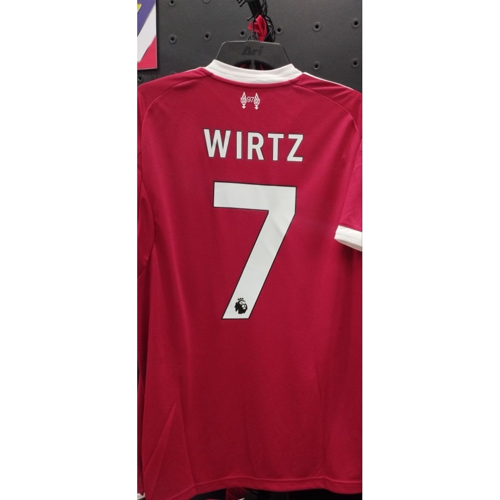 เสื้อฟุตบอล ลิเวอร์พูล เกรดแฟนบอล แขนสั้น+ชื่อเบอร๋ Wirtz #7 Adidas Liverpool Home 2025/26 ของแท้ มื