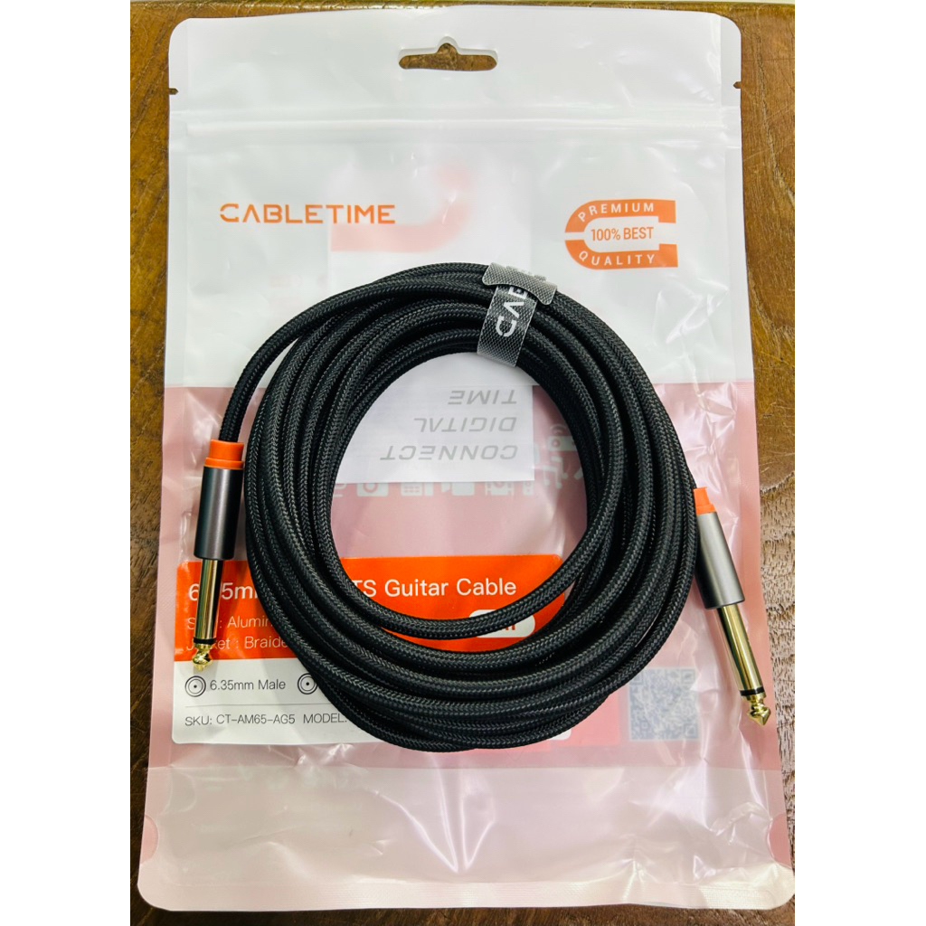CF26P 6.35mm Audio TS Guitar Cable 5m สายเสียง ออกใบกำกับภาษีได้