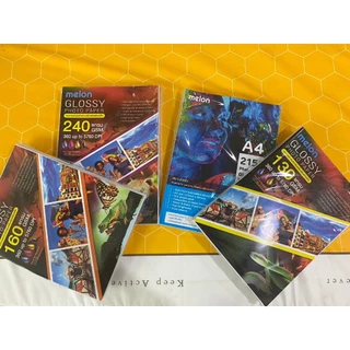 กระดาษมันวาว A4 Glossy Melon Photo paper มันด้านเดียว รวมแกรม สินค้าจัดส่งฟรี -- 130 160 180 215 240