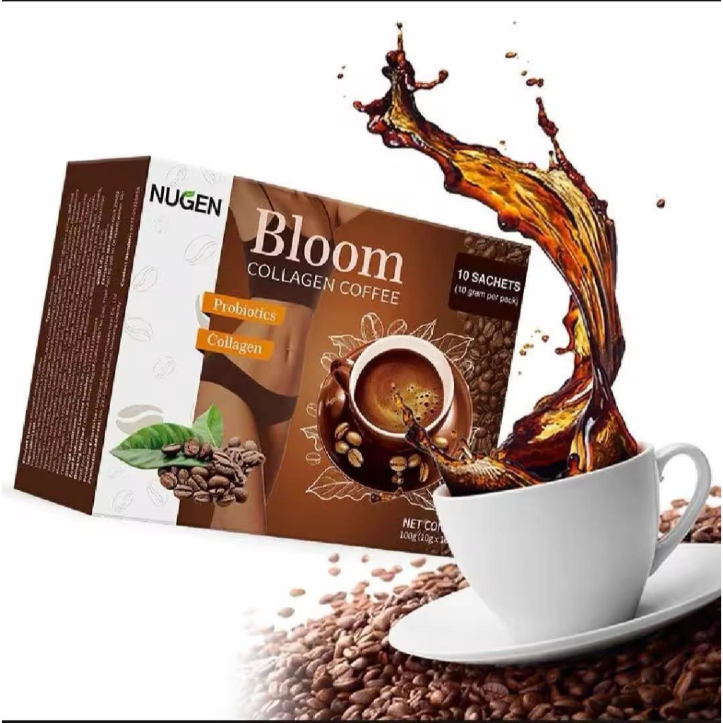 กาแฟปรุงสำเร็จผสมคอลลาเจน โปรไบโอติก Bloom Coffee อร่อย เข้มข้น