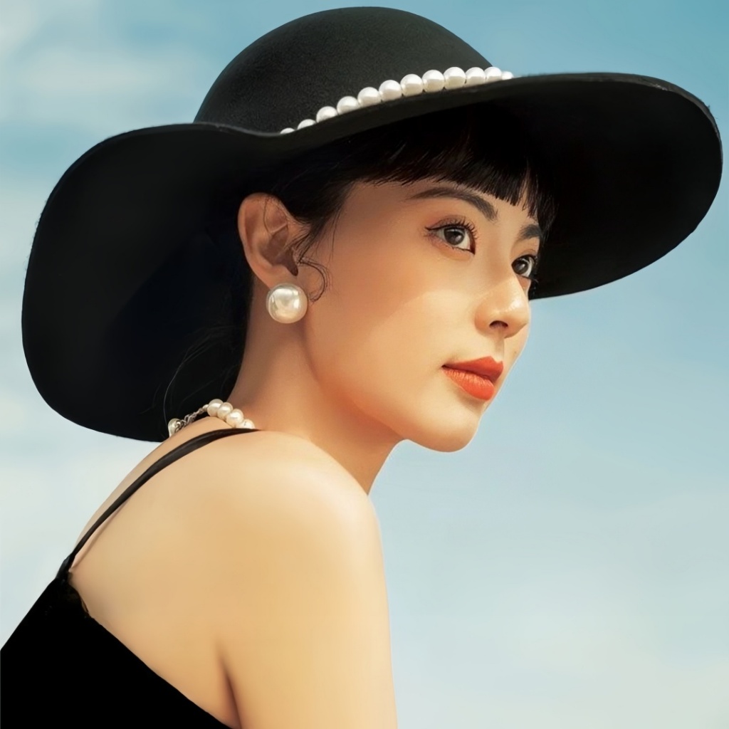 หมวกหญิงกระฎุมพี สไตล์เฮปเบิร์น ✨ ปีกกว้าง ไข่มุก และความคลาสสิกเหนือกาลเวลา - รูปที่ 5