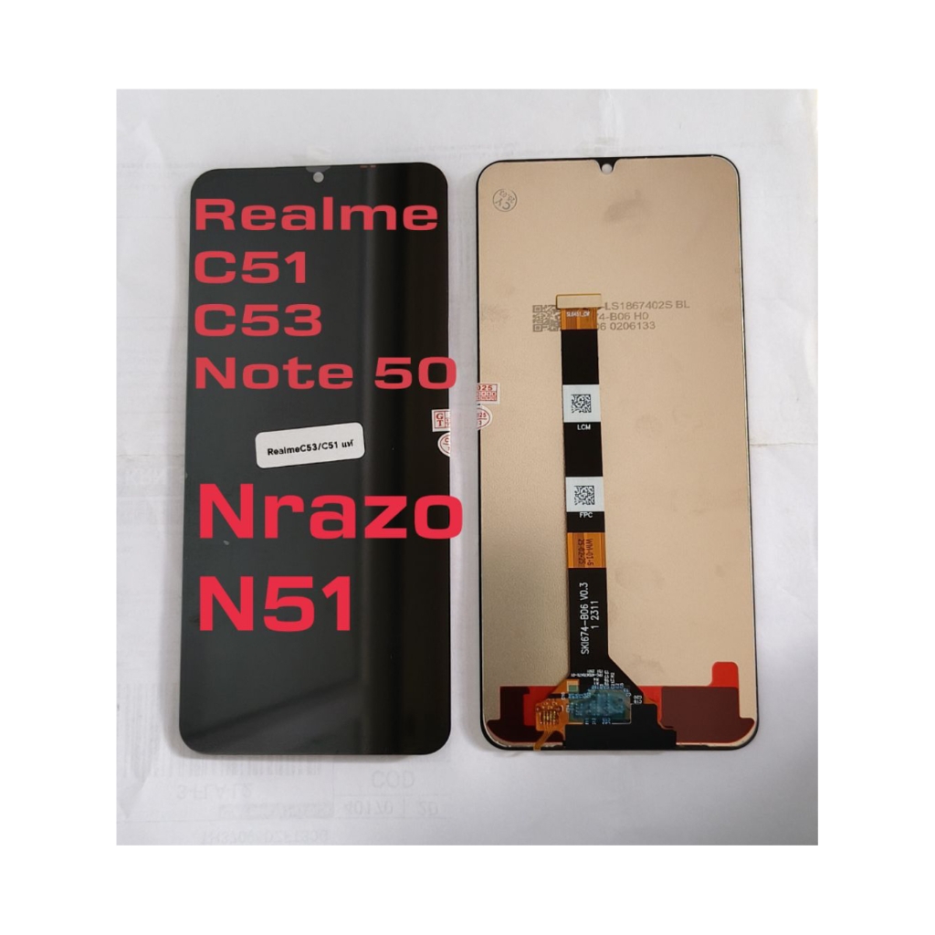 จอ+ทัชสกรีน จอชุด งานแท้Realme(C51)(C53)(Note50)(Nrazo-N51)