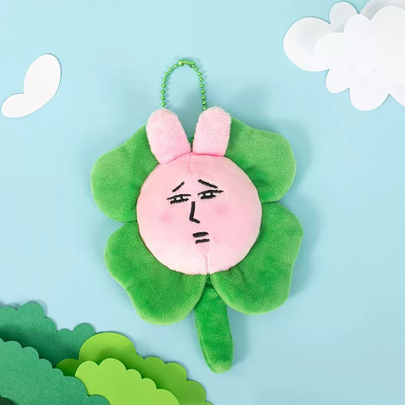 🍀กระจกพกพา My Friend Rabbit พวงกุญแจกระจก กระต่าย ใบโคลเวอร์สี่แฉก ห้อยกระเป๋า น่ารัก 46206