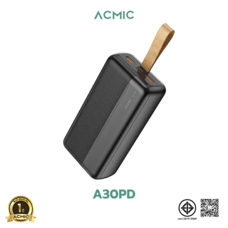 ACMIC A30PD Powerbank 30000mAh พาวเวอร์แบงค์ชาร์จเร็ว PD20W I QC 3.0 จ่ายไฟช่อง Type-C รับประกัน 1 ปี