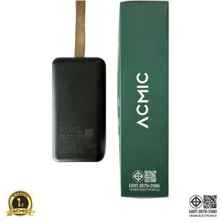 ACMIC A30PD Powerbank 30000mAh พาวเวอร์แบงค์ชาร์จเร็ว PD20W I QC 3.0 จ่ายไฟช่อง Type-C รับประกัน 1 ปี