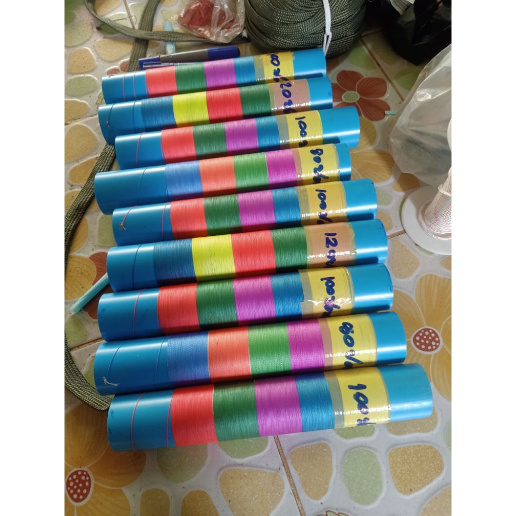 กระบอกสายพีอี pe ถัก8 สิ้นค้าขายดี สายยาว50เมตร 80ปอนด์ 100ปอนด์ 120ปอนด์ 150ปอนด์ 200ปอนด์  ท่อPVC 