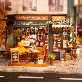 Rolife DIY Miniature Dollhouse : Tipsy Restaurant DG167 โมเดลบ้าน บ้านตุ๊กตา | ของแต่งบ้าน ของเล่นตัวต่อ