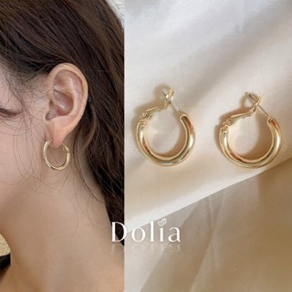 DOLIA [พร้อมส่งจากไทย] ต่างหูห่วงเงินแท้ S925 ต่างหูห่วงทรงว…
