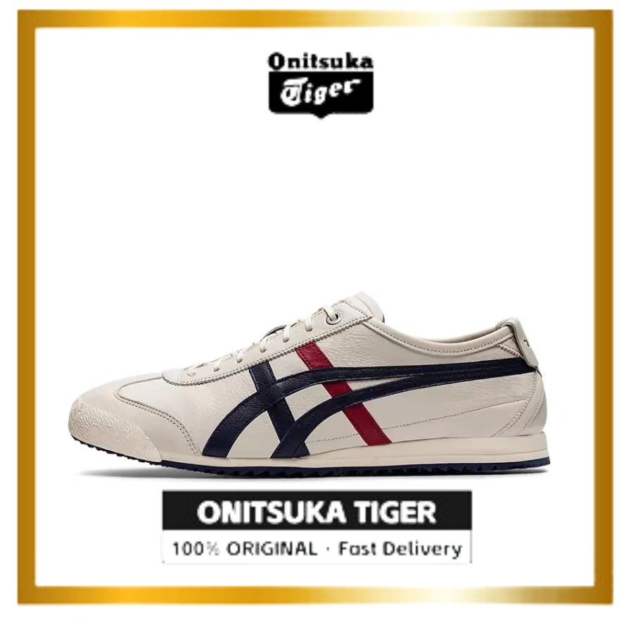 【ต้นฉบับ】Tiger MEXICO 66 SD สำหรับผู้หญิงและผู้ชาย biege รองเท้า