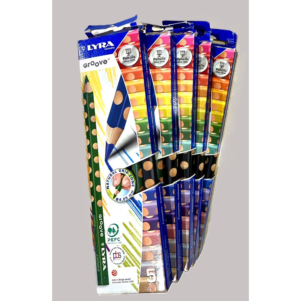 ดินสอสีไม้สามเหลี่ยม จัมโบ้ Groove แท่งยาว 5 สี ***ราคาพิเศษบรรุภัณฑ์มีตำหนิ ***