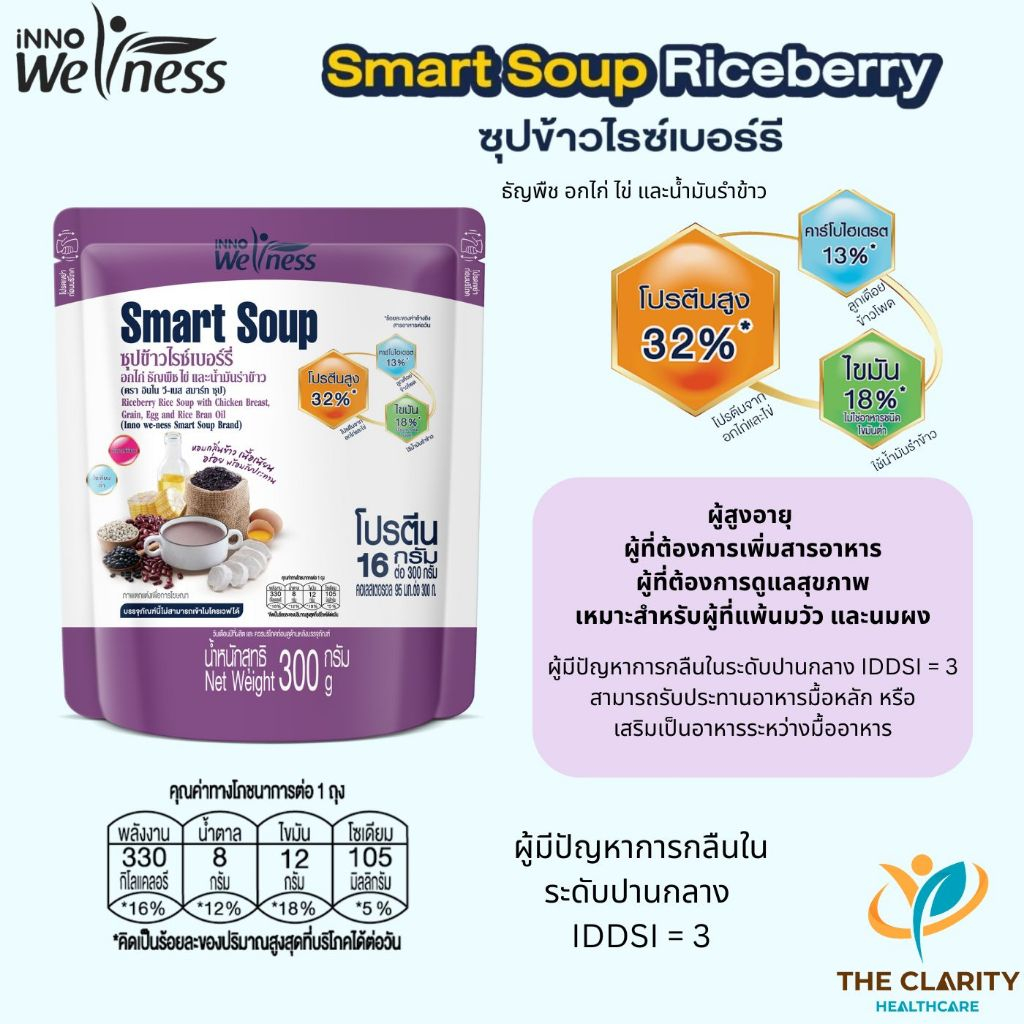 Smart Soup สมาร์ทซุป สูตรข้าวไรซ์เบอร์รี่ สูตรครบถ้วนพร้อมรับประทาน เก็บเงินปลายทางได้