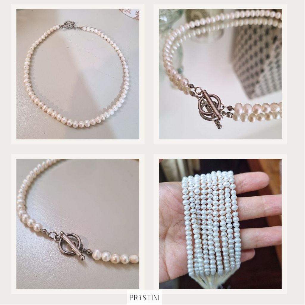 🔥สร้อยคอมุกน้ำจืดแท้ FreshWaterPearl โชคเกอร์ Choker สร้อยไข่มุก สร้อยไปทะเล🔥