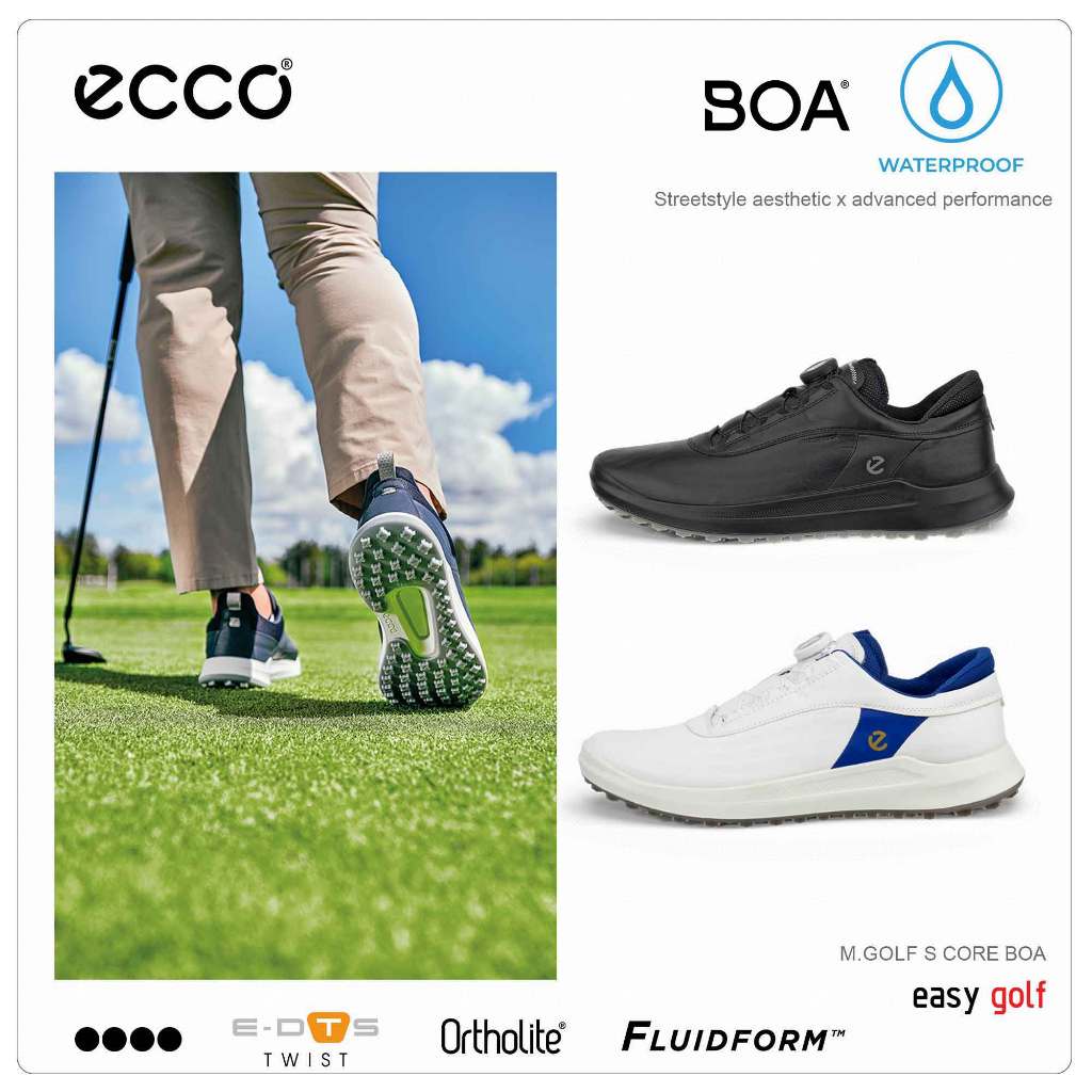 ECCO CORE  BOA  MEN ECCO GOLF GOLF SHOES รองเท้ากอล์ฟผู้ชาย รองเท้ากีฬาชาย SS25