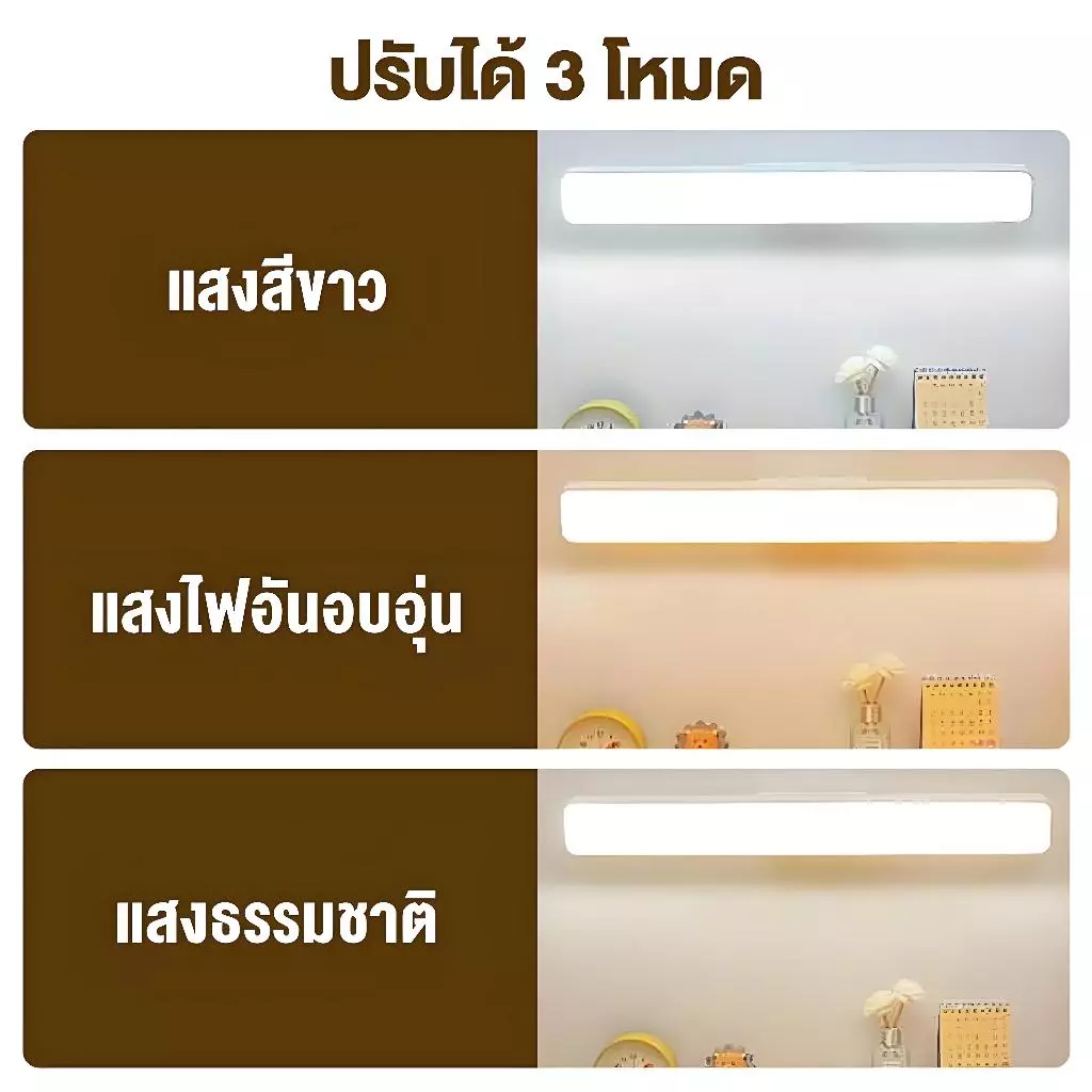 CHKAN โคมไฟตั้งโต๊ะ LED แม่เหล็ก ชาร์จ USB ปรับได้ 3 แสง thumbnail 3