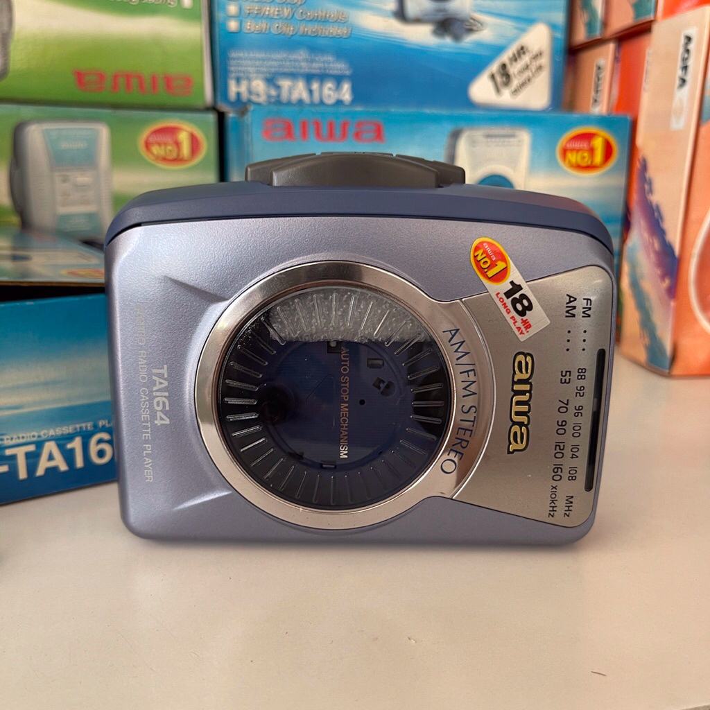 วิทยุ AM FM STEREO ยี่ห้อ aiwa รุ่น HS-TA164 ของสะสมใช้งานไม่ได้ สินค้ามือ 1