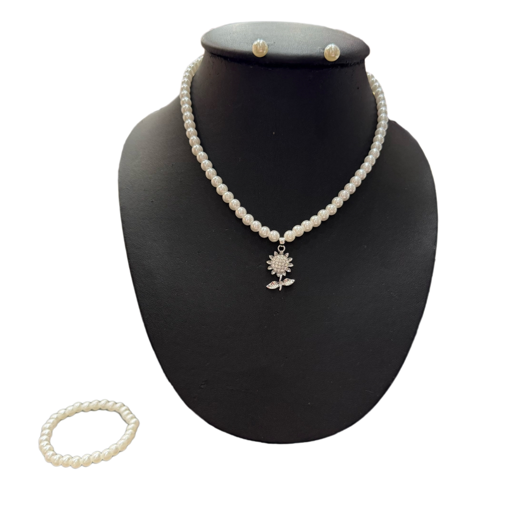 Accessories ชุดสร้อยไข่มุก สร้อยมุก พร้อมต่างหู กําไล Taladyai ส่งจากไทยได้ของเร็ว - รูปที่ 4