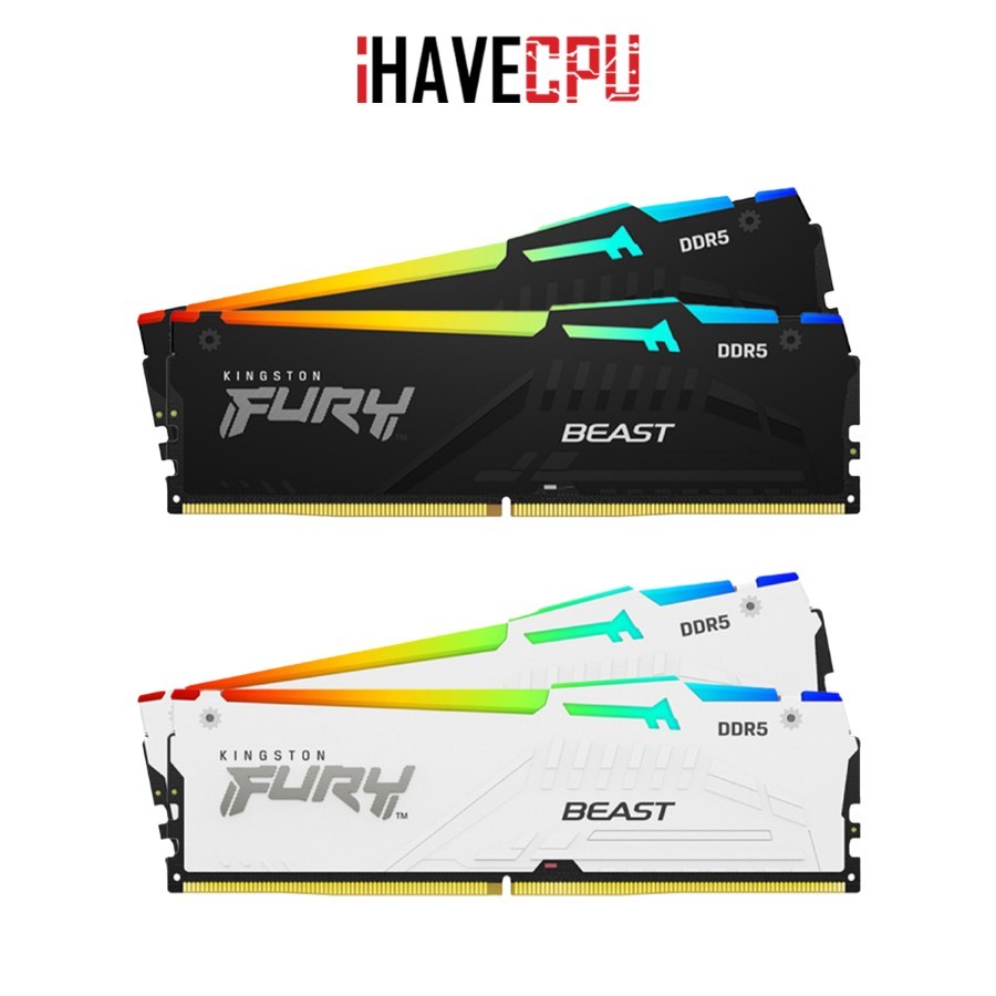 iHAVECPU RAM (แรม) KINGSTON FURY BEAST RGB EXPO 64GB (32x2) DDR5 6400MHz