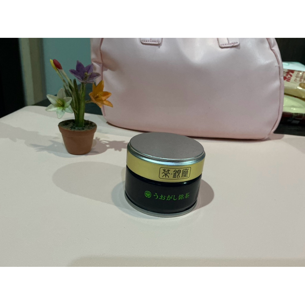 uogashi meicha cha ginza ฝาสีเงินขอบทอง ขนาด 20g