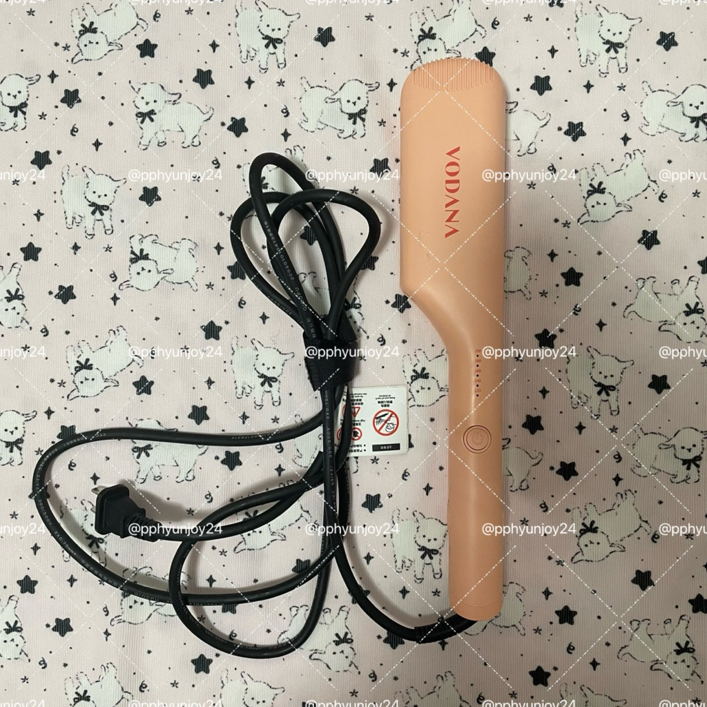 ส่งต่อ  Vodana เครื่องหนีบผม เครื่องทำผม ลอนมาม่า สีส้ม 25mm 🩷🤍 ตัวเครื่องมีรอยการใช้งานตามรูป 💕