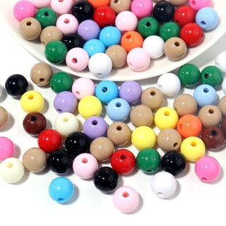 ลูกปัด อะคริลิค คระสี มีขนาด6mm 8mm 10mm 12mm 16mm สีสันสดใส…