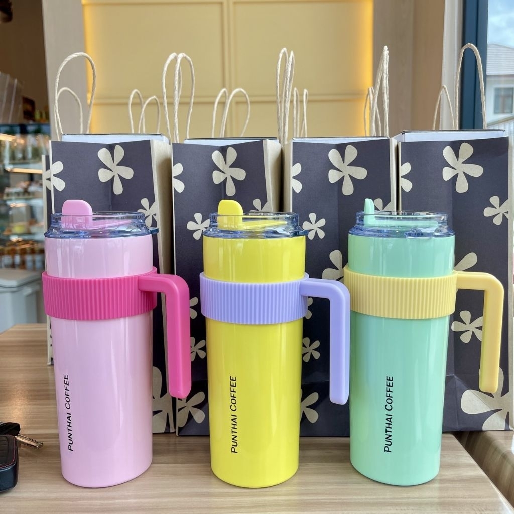 ￼(พร้อมส่ง)แก้วเก็บความเย็น PUNTHAI รุ่น Two Tone Tumbler ขนาด 600 ml. ของแท้