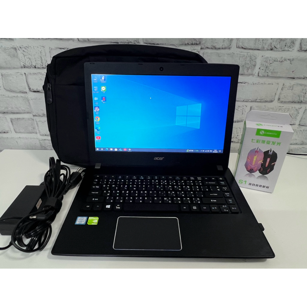 โน๊ตบุ๊คมือสอง Acer Aspire E5-475 / I3 Gen6 / แรม 8gb/SSD128 + HHD500gb/มีการ์ดจอแยก/แบตใหม่/สินค้าม