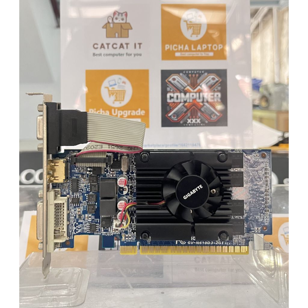 Gigabyte Nvidia GT610 2GB GDDR3 hdmi vga dvi มือสอง