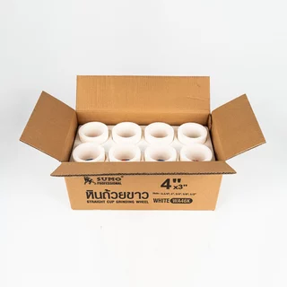 SUMO หินถ้วยสีขาว WA 4 นิ้ว 5 นิ้ว x3" 46K งานเจียรสแตนแลส เหล็กไฮสปีด (HSS) เหล็กแข็ง ลับคมมีด