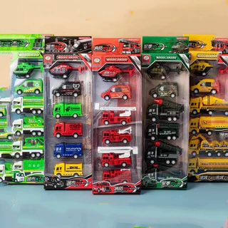 (ชำระเงินปลายทาง COD) YUNLEO Toyโมเดลรถ โมเดลรถของเล่น เซทโมเดลรถแบบ 6 ชิ้นรถของเล่นเครื่องบินของเล่น