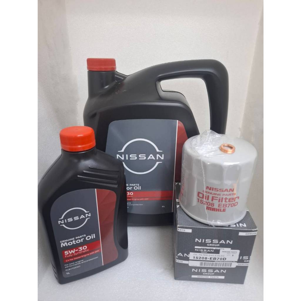 ขุดถ่ายน้ำมันเครื่อง ดีเซล สังเคราะห์ 5W-30 7ลิตร (เป็นอะไหล่แท้ Nissan)