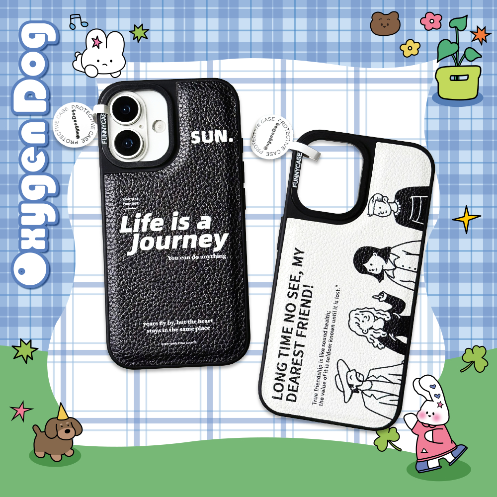 Oxygendog case เคสไอโฟน เคสหนัง ลายการ์ตูน For ipone 16ProMax 16 15ProMax 15 14 13