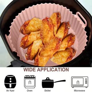 Novvia 3pcs ซิลิโคนแบบใช้ซ้ําได้ Air Fryer Liners AirFryer กระดาษไม่ติดถาดอบสําหรับห้องครัวบ้าน 1 ชิ้น