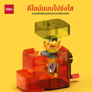 เครื่องเหลาดินสอกึ่งอัตโนมัติ Deli รุ่น 71162 / EH520 ทนทาน Pencil Sharpener (จำหน่าย 1 เครื่อง)