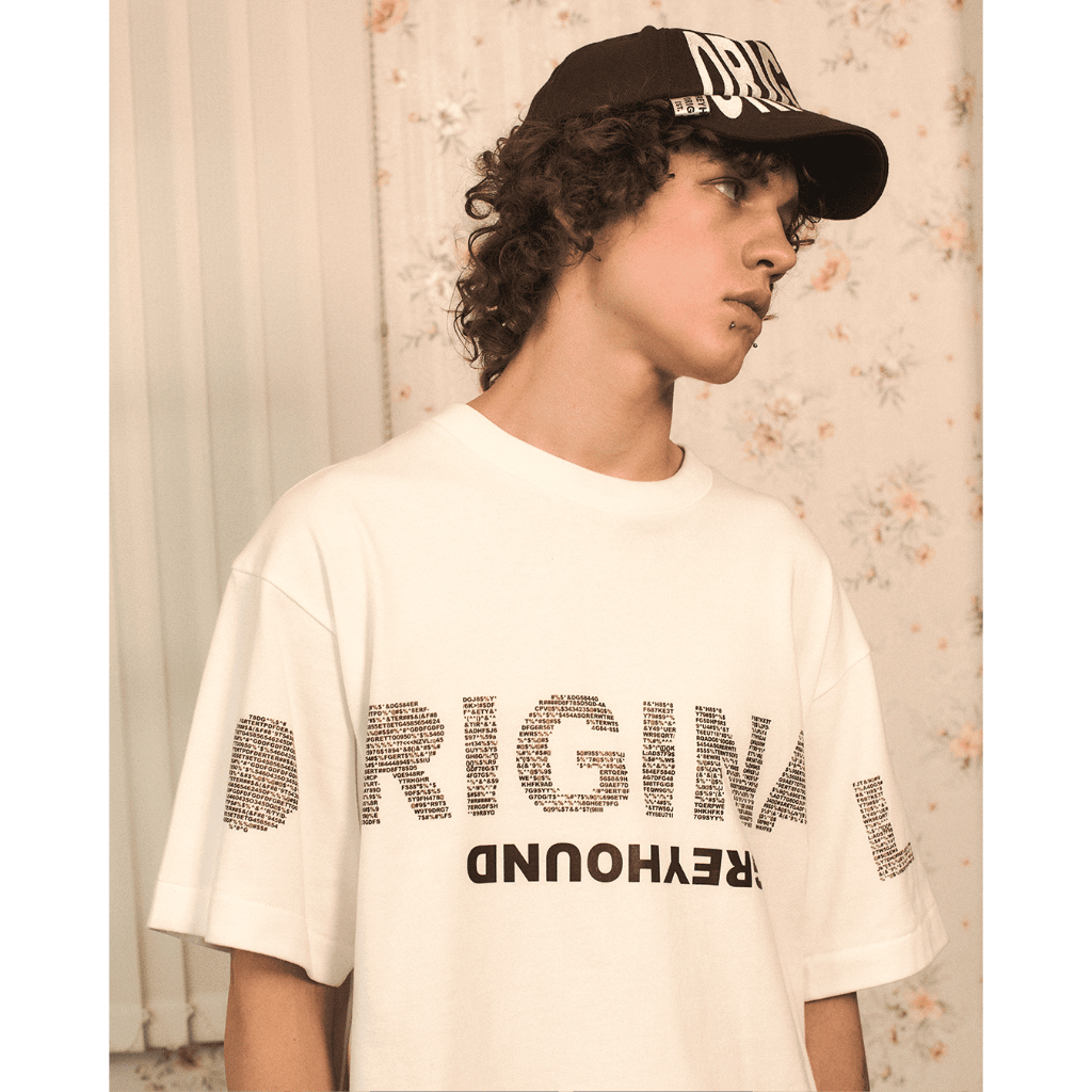 ORIGINAL GREYHOUND "o/(+!I\L4[+G}3`?8@-V%!D" LOGO T-SHIRT