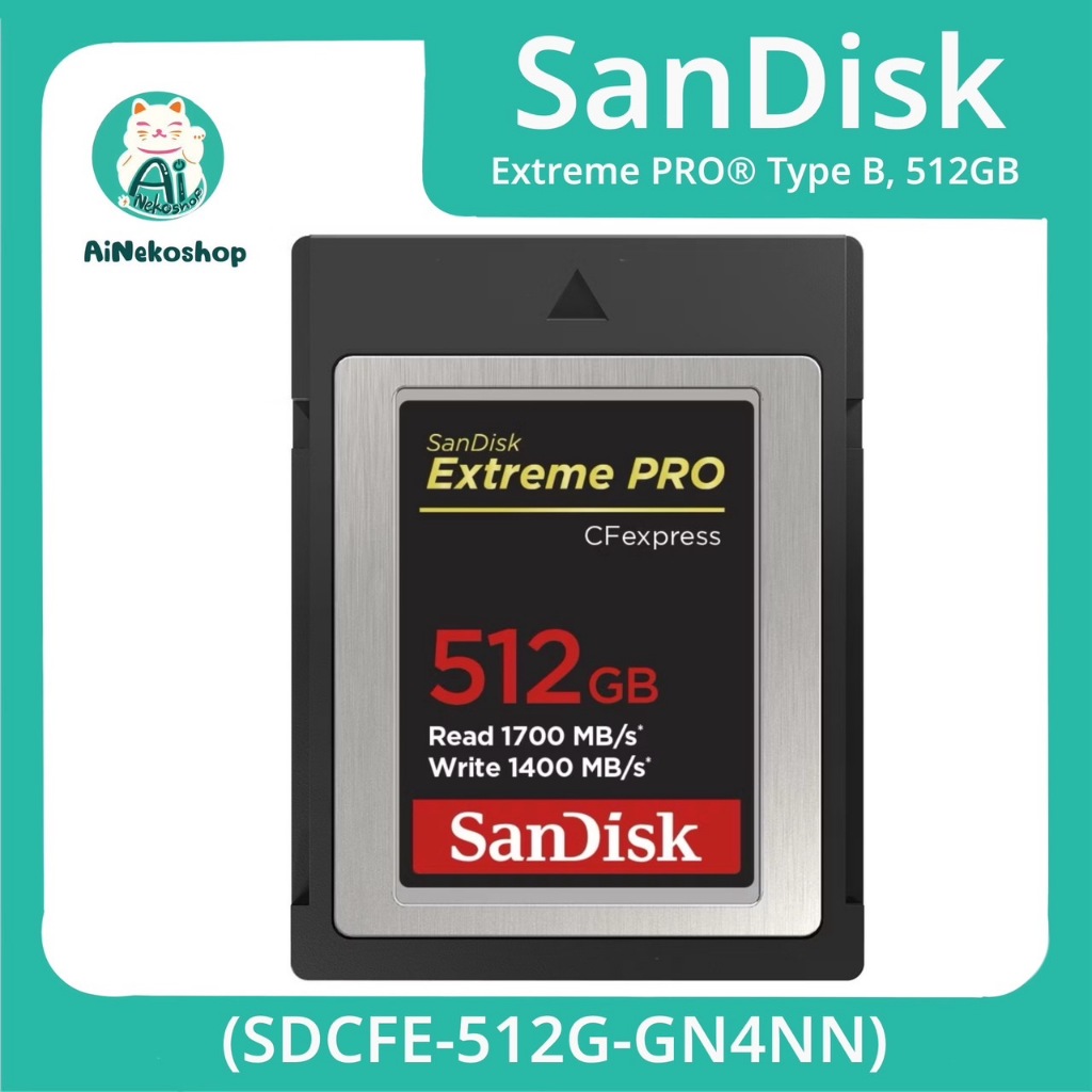 SanDisk Extreme PRO® CFexpress® Card Type B, 512GB (SDCFE-512G-GN4NN)