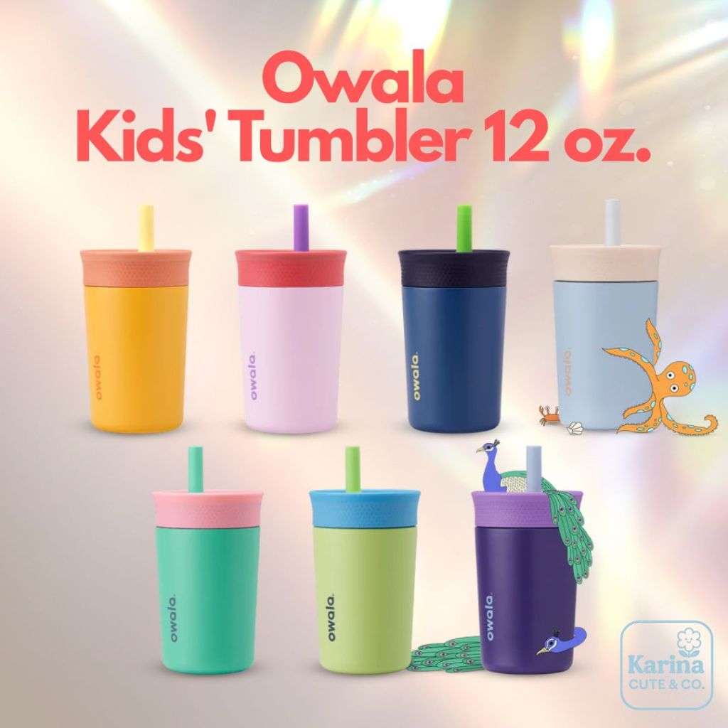 ลายใหม่เข้าแล้ว! พรีออเดอร์จากอเมริกาของแท้ 100% Owala Tumbler kids 12 oz แก้วกาแฟแก้วมัทฉะแก้วน้ำเด็ก